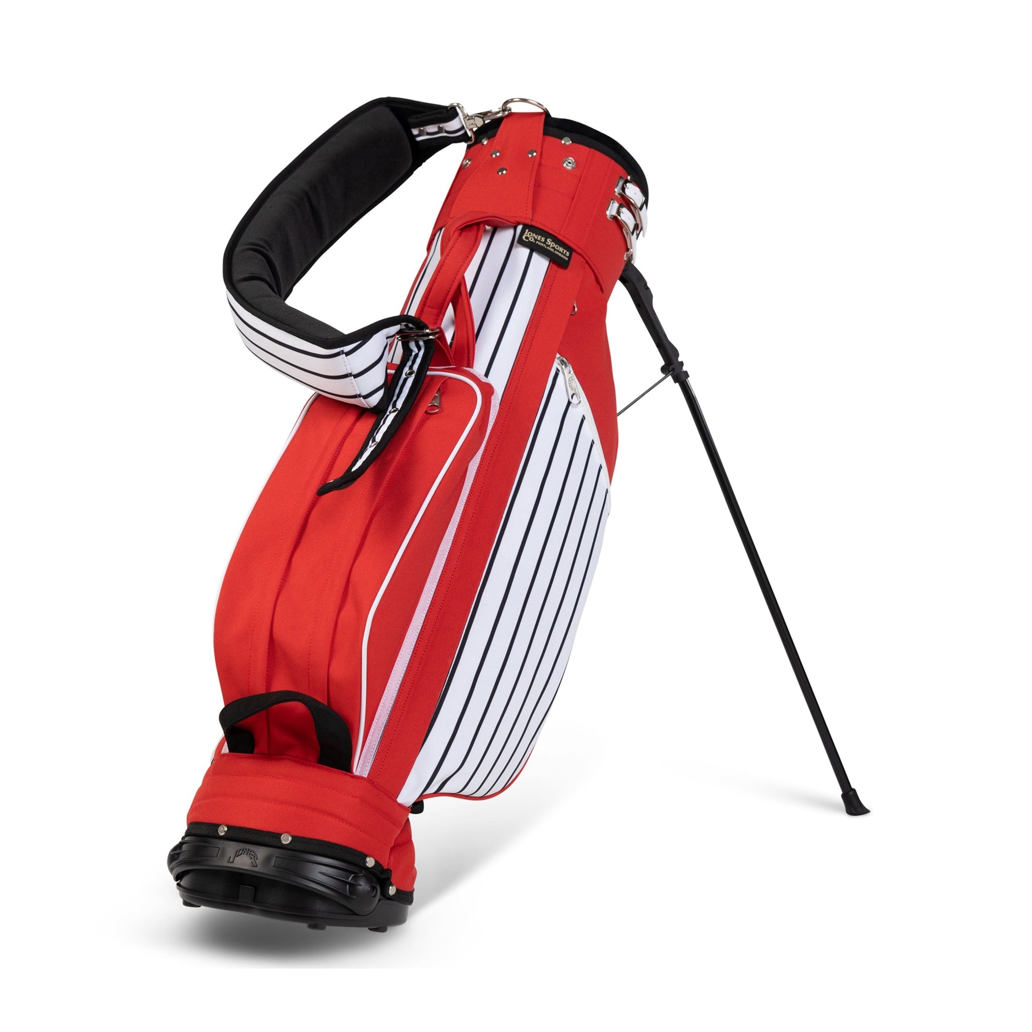 Jones Classic Stand Golf Bag Red Pinstripe 