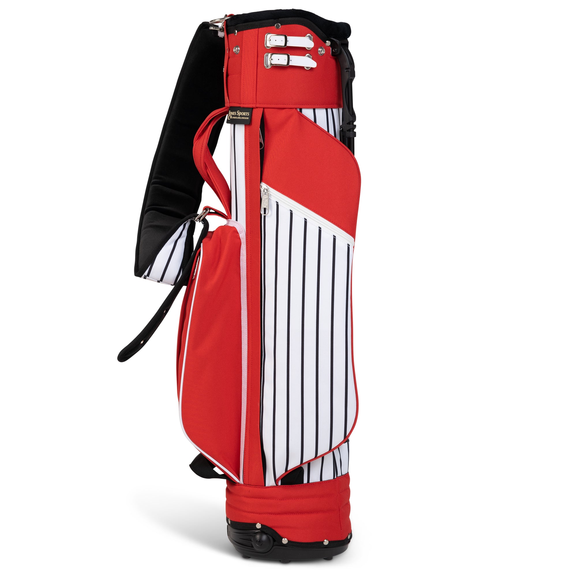 Jones Classic Stand Golf Bag Red Pinstripe 