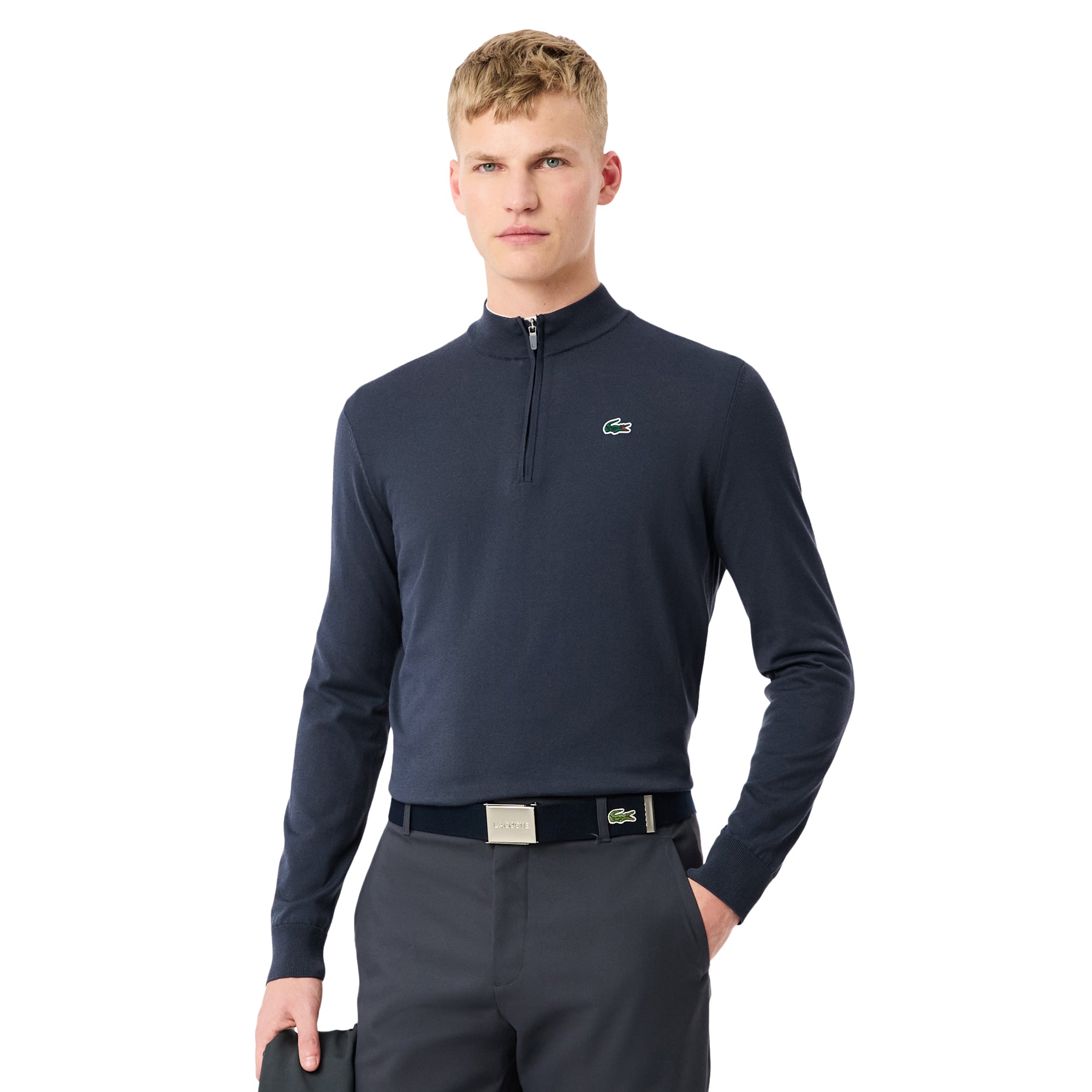 Lacoste 1/4 Zip Golf Sweater - Beige ZAM - AH9349-ZAM - Function18