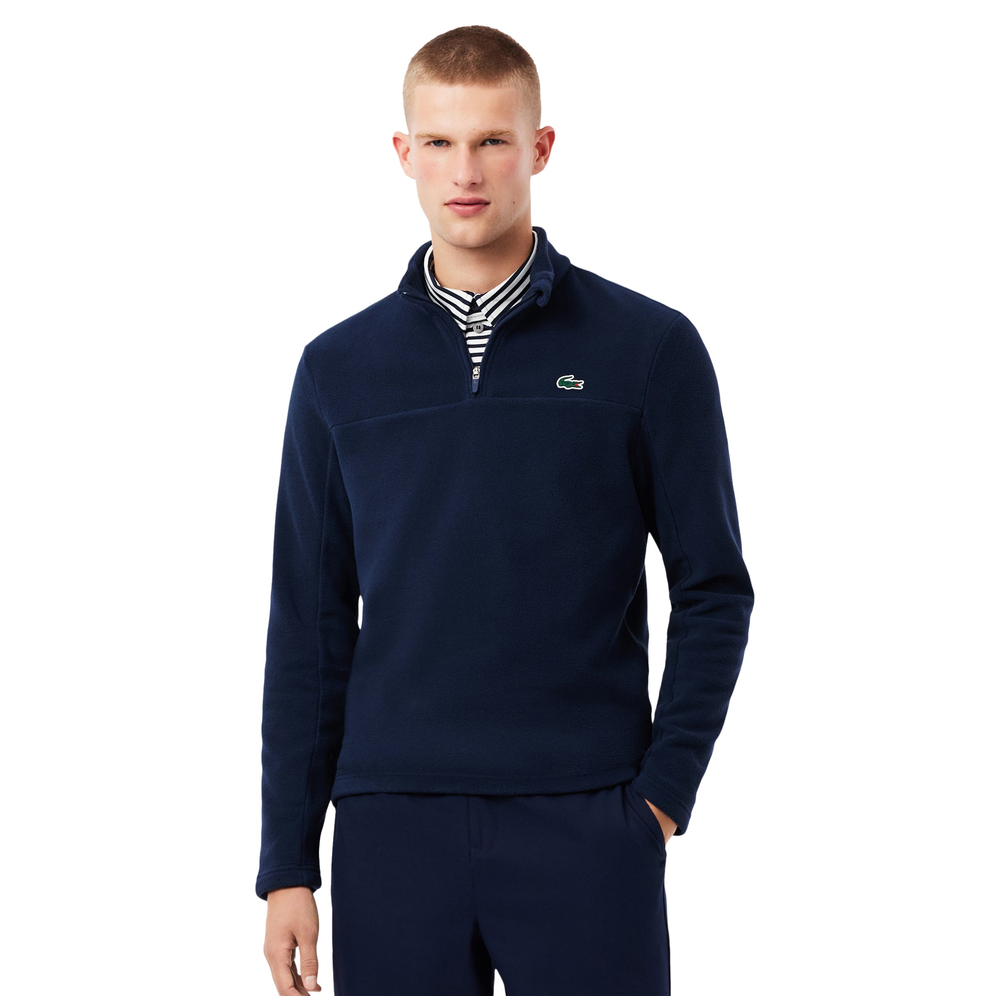 Lacoste 1/4 Zip Polar Fleece Midnight Blue 166 SH4809-166