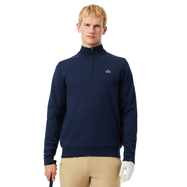 Lacoste 1/4 Zip Windbreaker Sweater - Midnight Blue 166 - AH4808