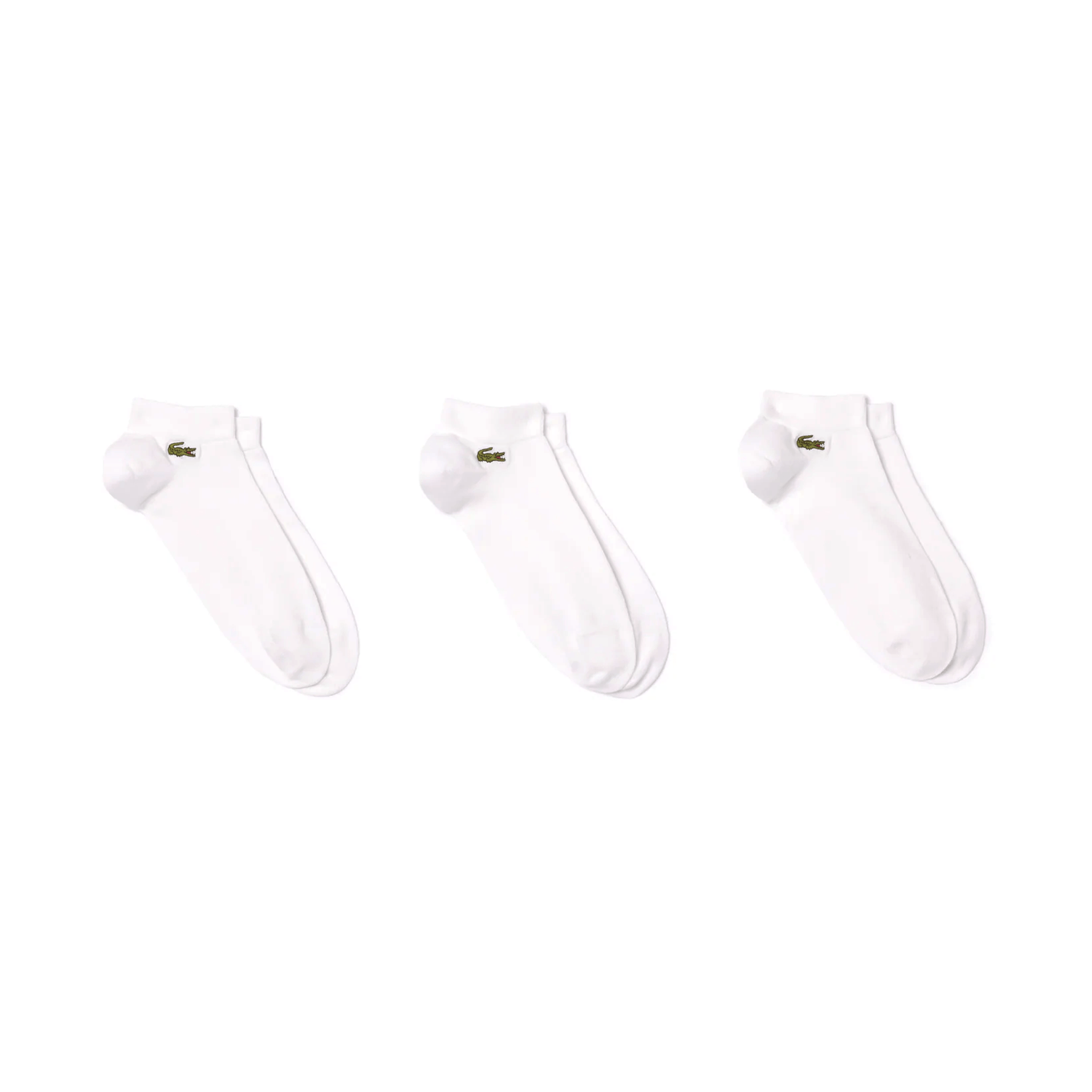 Lacoste 3 Pack Low Cut Socks White Z92