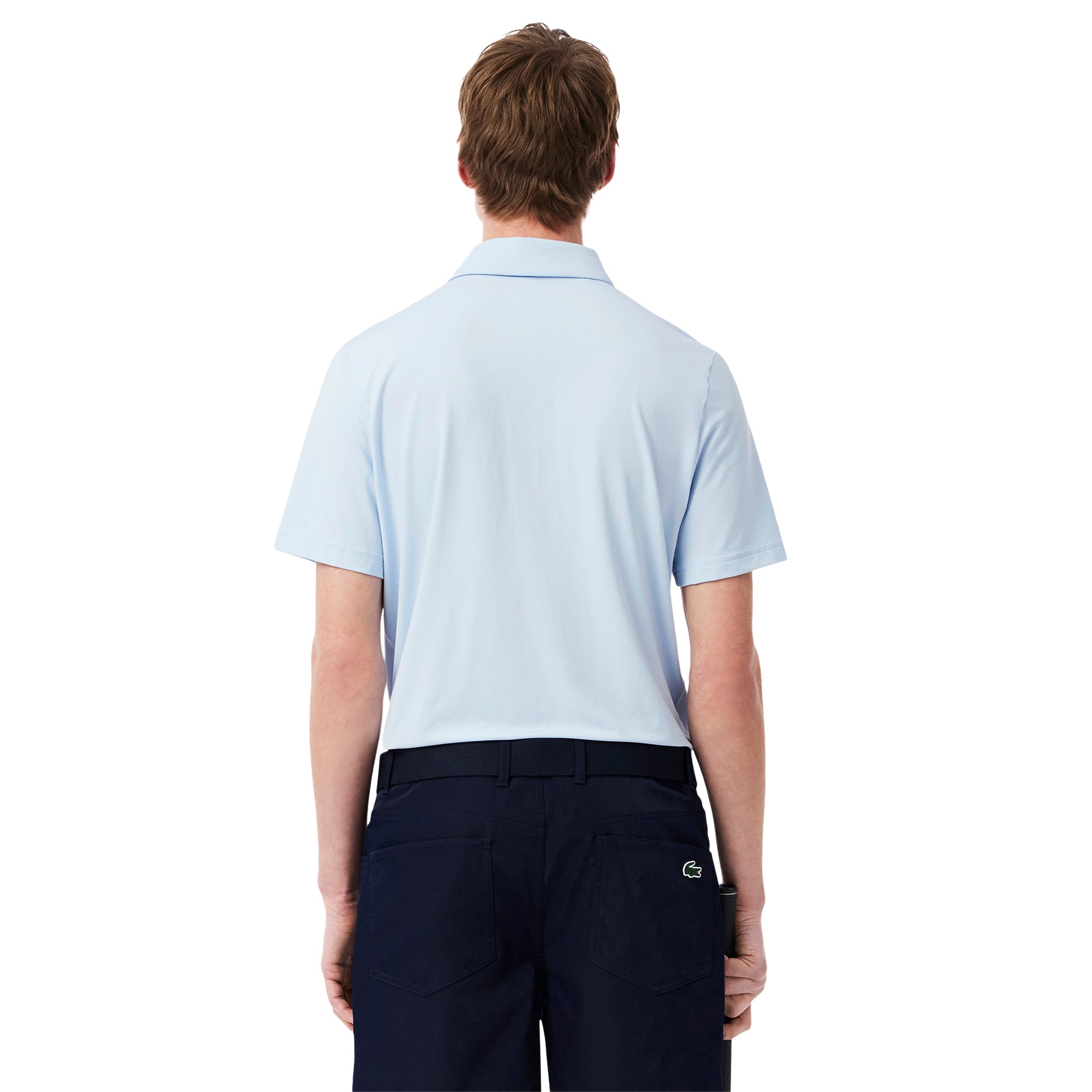 Lacoste Golf Colour Block Polo Shirt Light Blue/Blue/White H9I