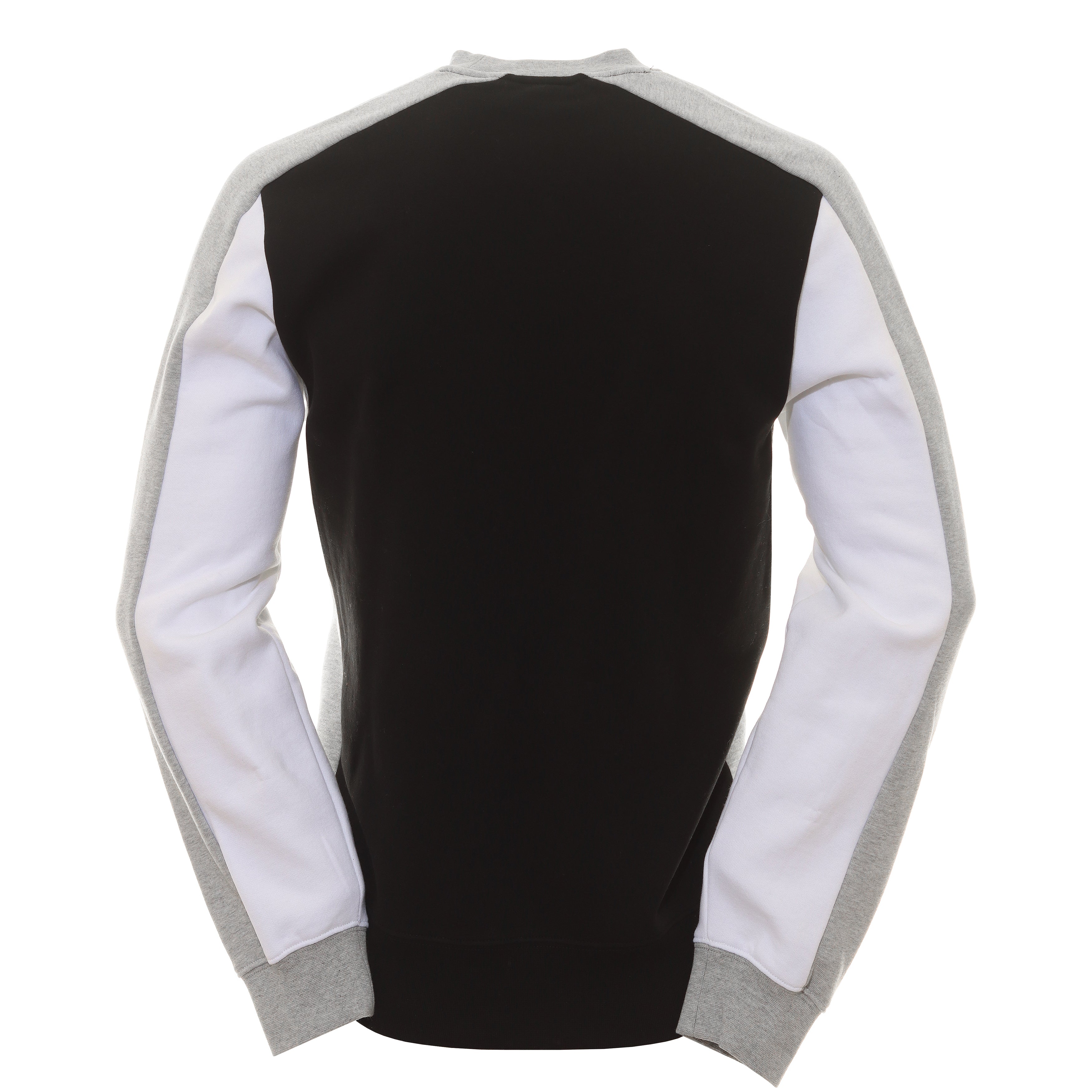 Lacoste Colourblock Crew Neck Sweater SH1299 Black Grey Chine EQD ...
