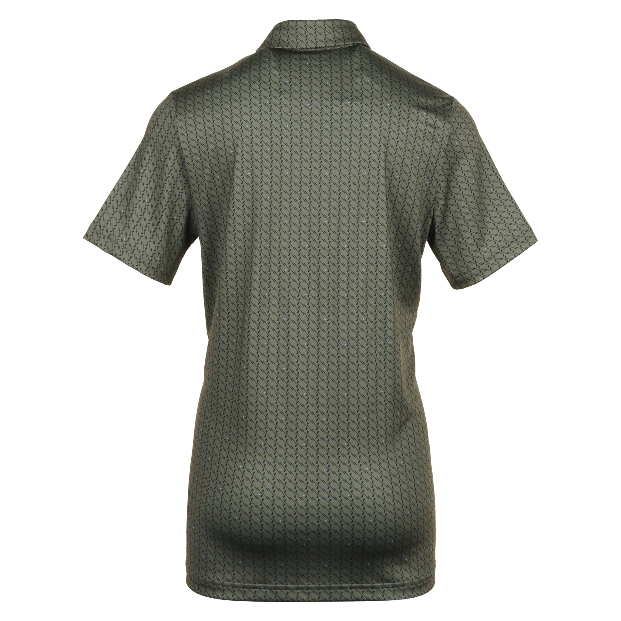 Lacoste Golf All Over Printed Polo Shirt Khaki/Navy I9C