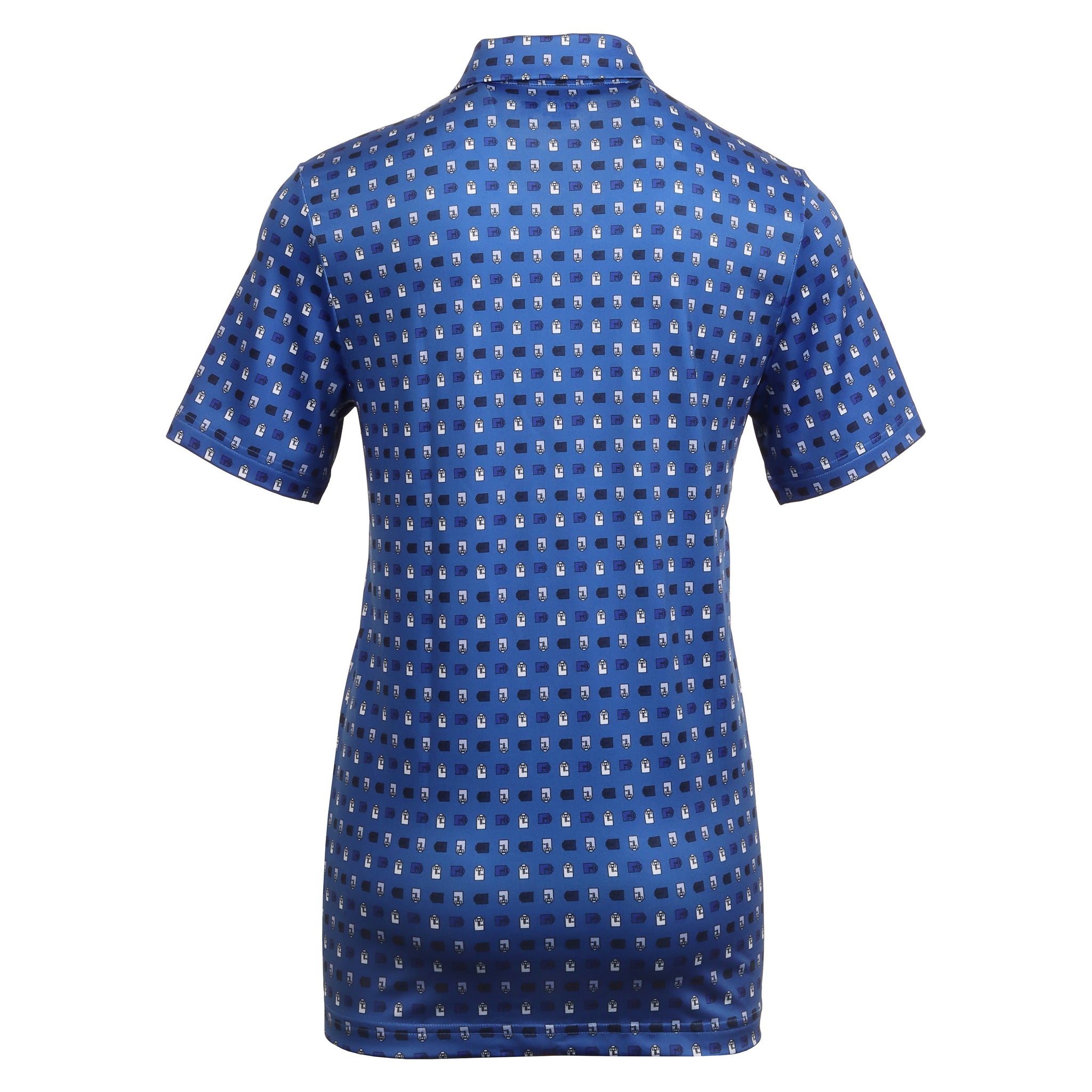 Lacoste Golf All Over Printed Polo Shirt SS24 Sapphire Blue/White ISY