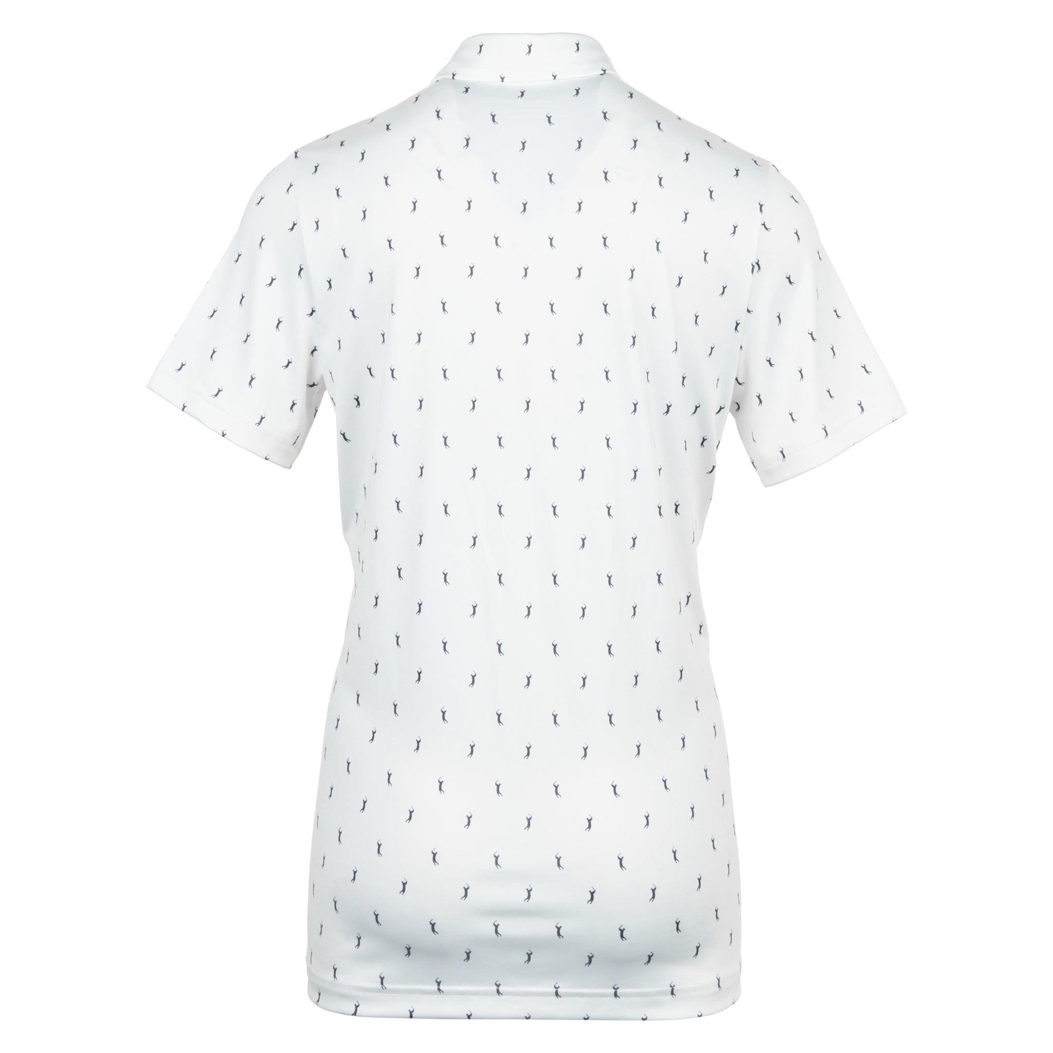 Lacoste Golf All Over Printed Polo Shirt White/Navy U8Z