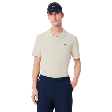 Lacoste Golf Short Sleeved Polo Sweater Beige ZAM