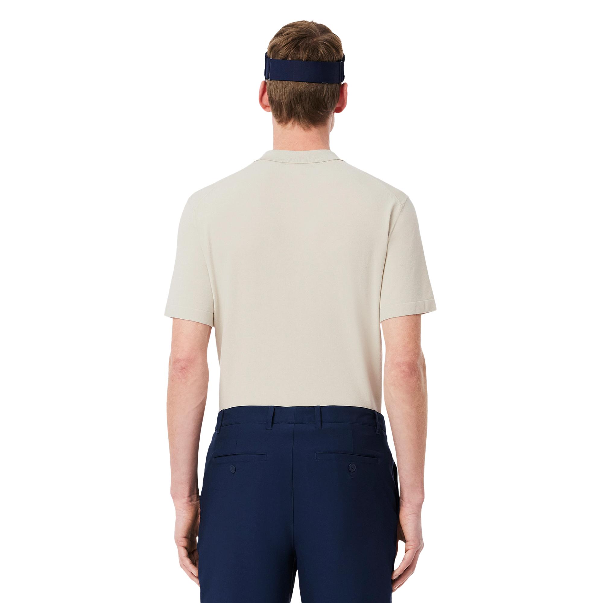 Lacoste Golf Short Sleeved Polo Sweater Beige ZAM