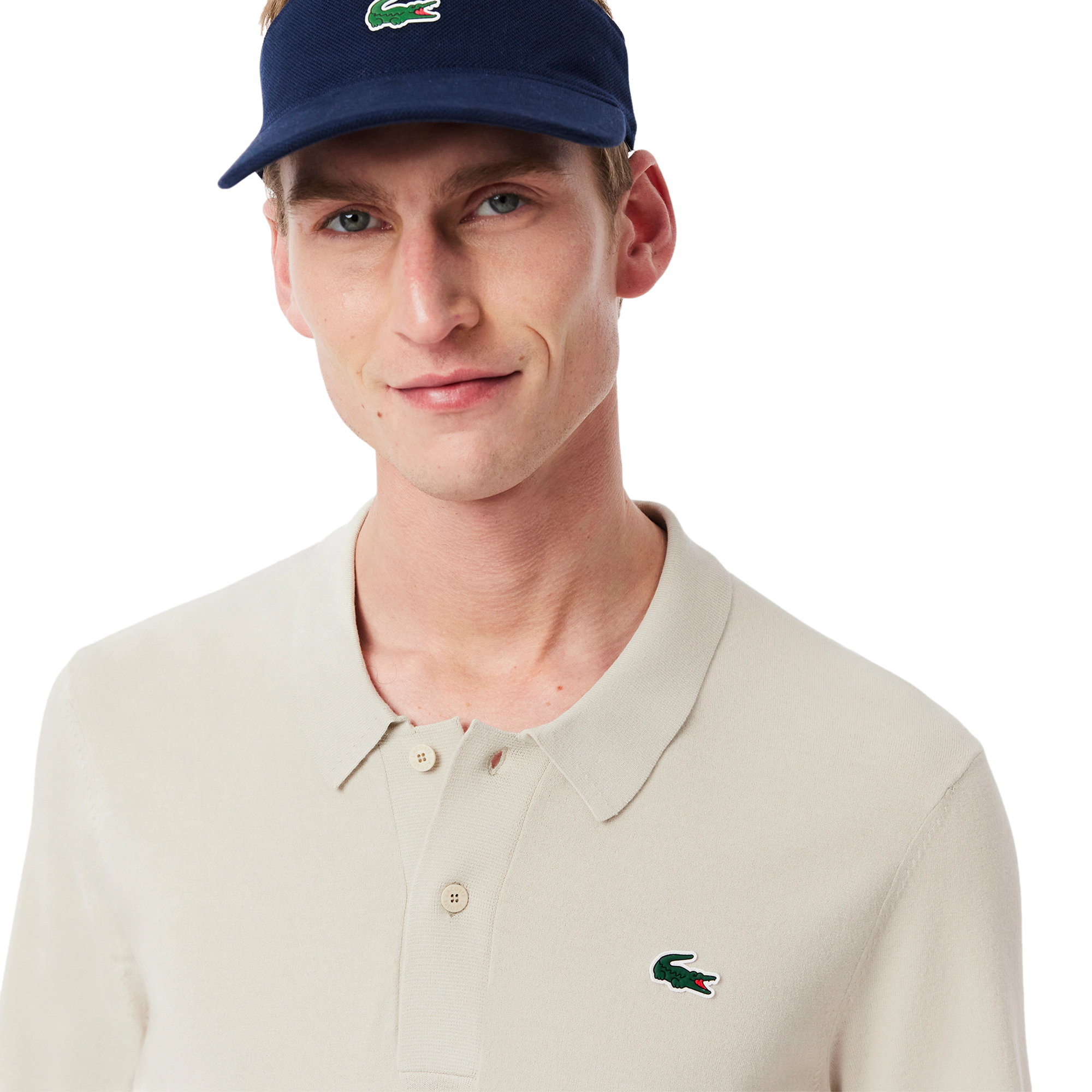 Lacoste Golf Short Sleeved Polo Sweater Beige ZAM