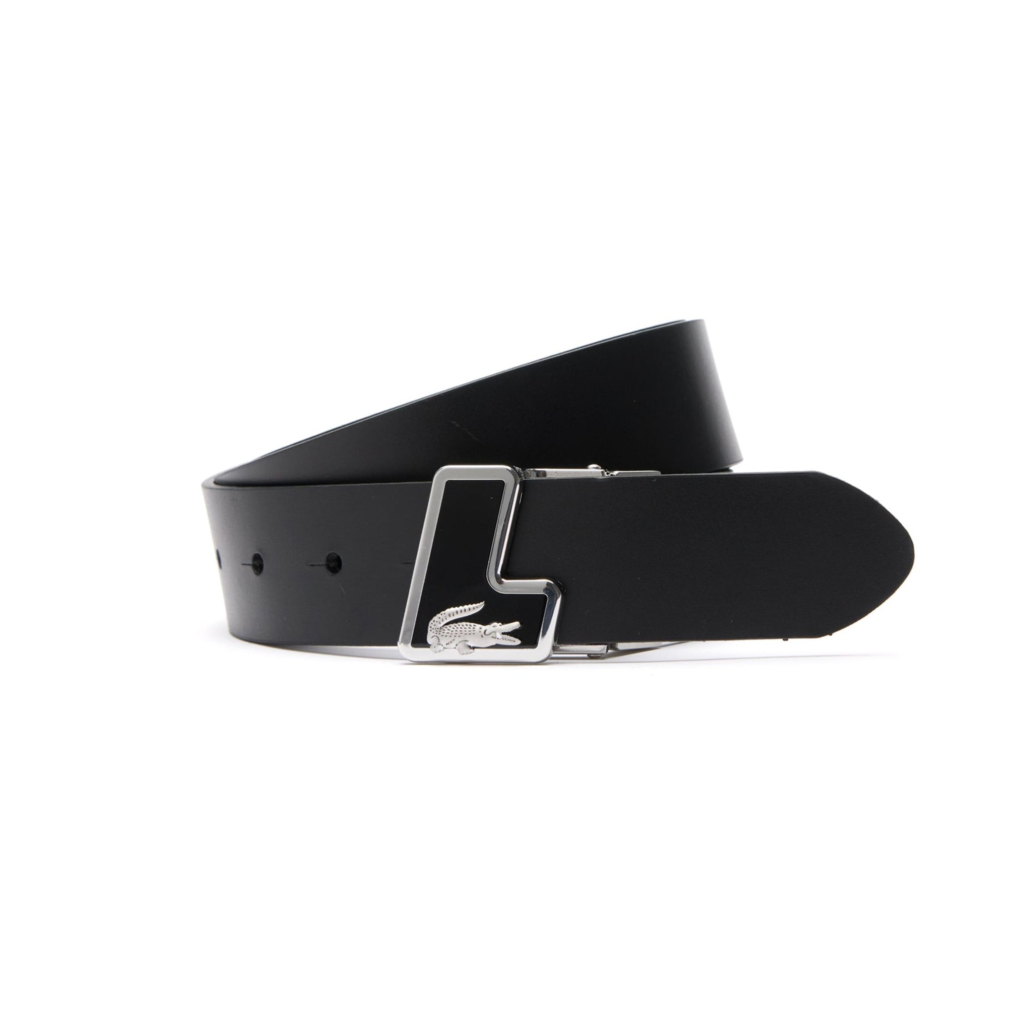 Lacoste Leather Logo Belt Black 000