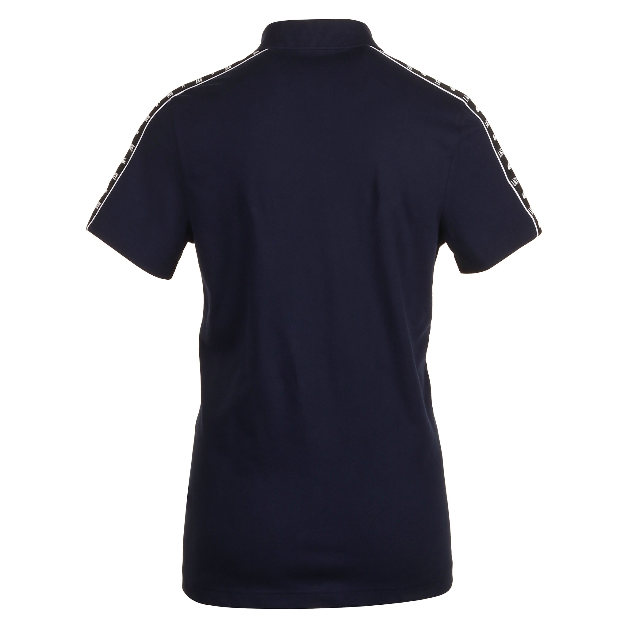 Lacoste Logo Stripe Pique Polo Shirt SS24 Navy 166