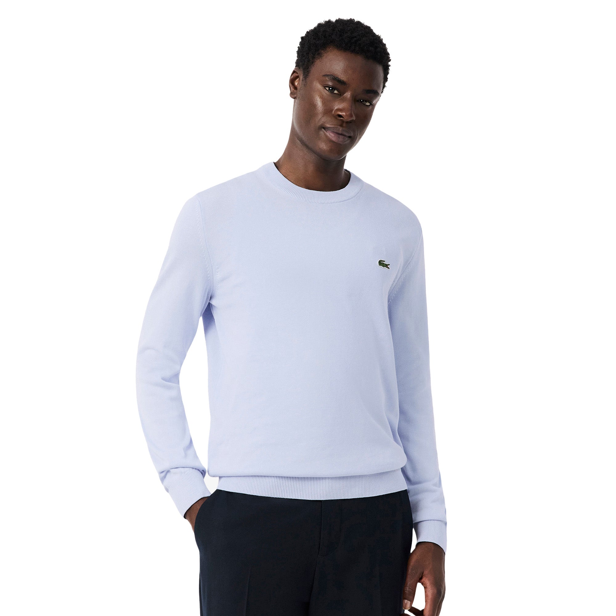 メンズウェア L/S THICK COLLAR CREW NECK SHIRT L.GREY Men's Branded Jersey Sweatshirt - Sweaters & Sweatshirts - New In