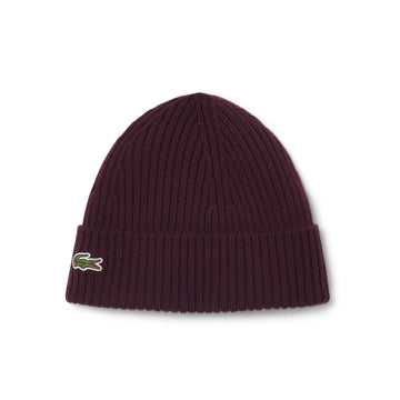 Lacoste Ribbed Wool Beanie Golf Hat