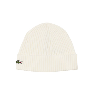 Lacoste Ribbed Wool Beanie Hat
