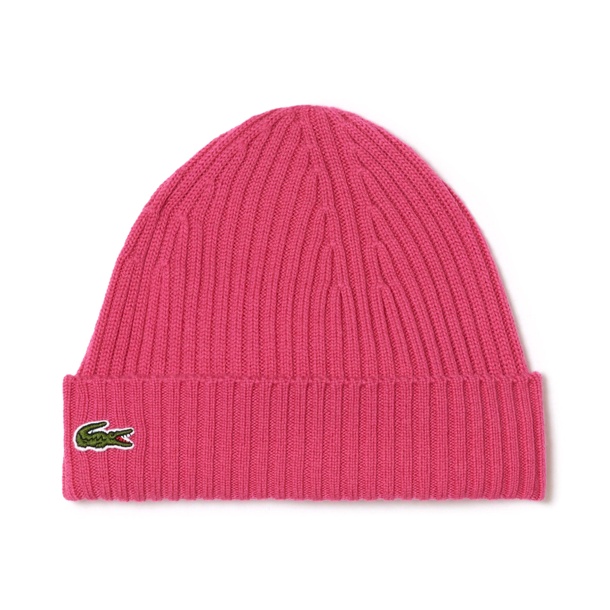 Lacoste Ribbed Wool Beanie Hat