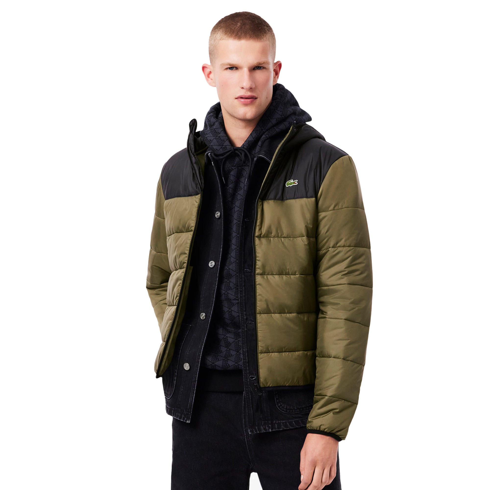 Lacoste Water Repellent Hooded Puffer Jacket