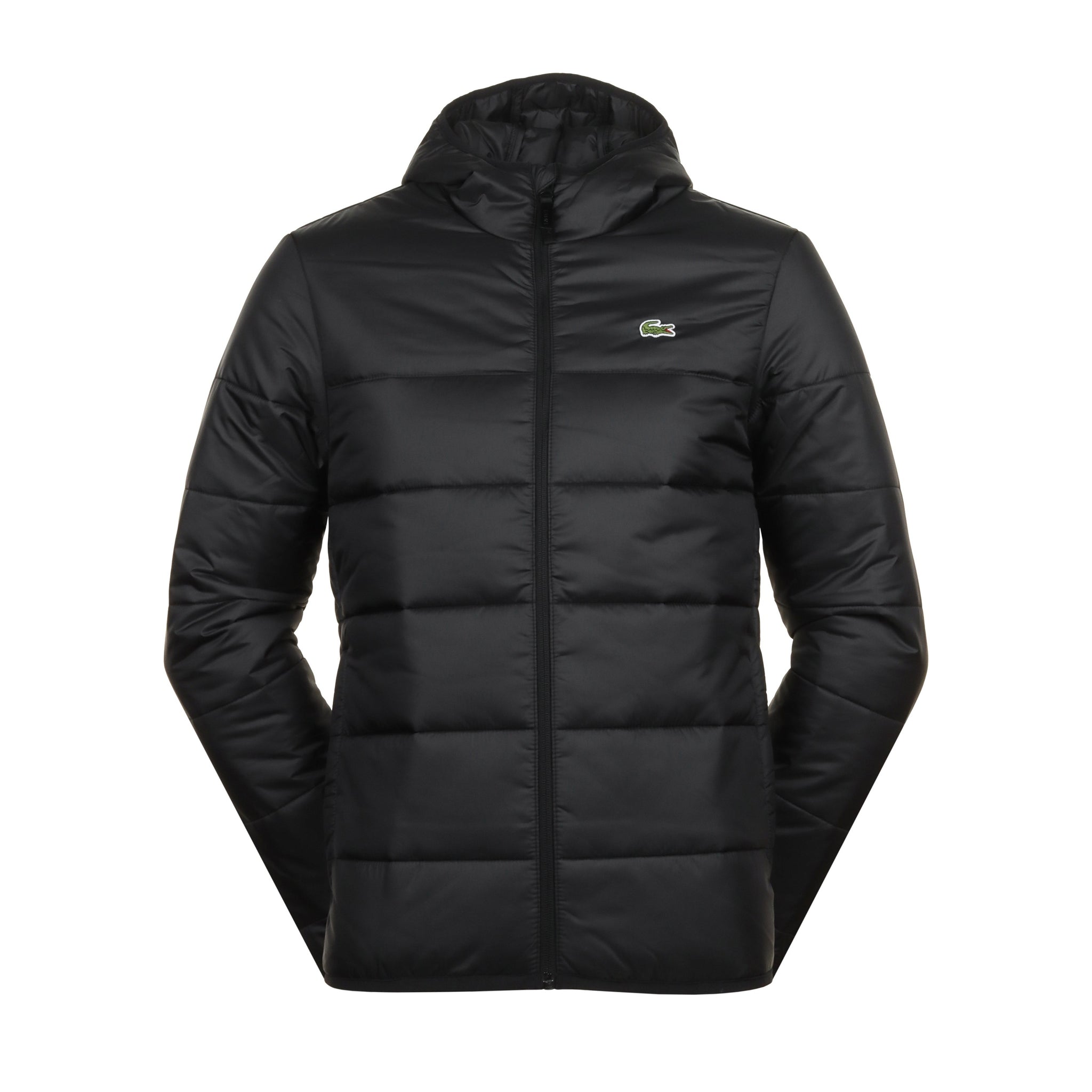 Lacoste Water Repellent Hooded Puffer Jacket Black C31