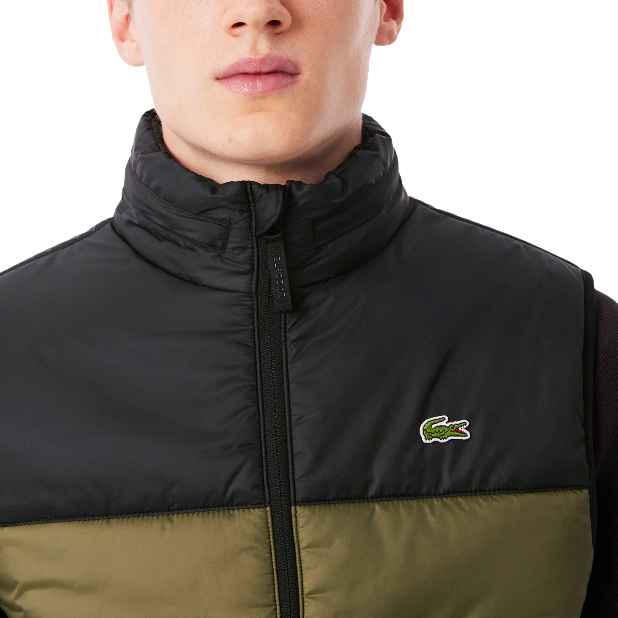 Lacoste Water Repellent Hooded Puffer Vest