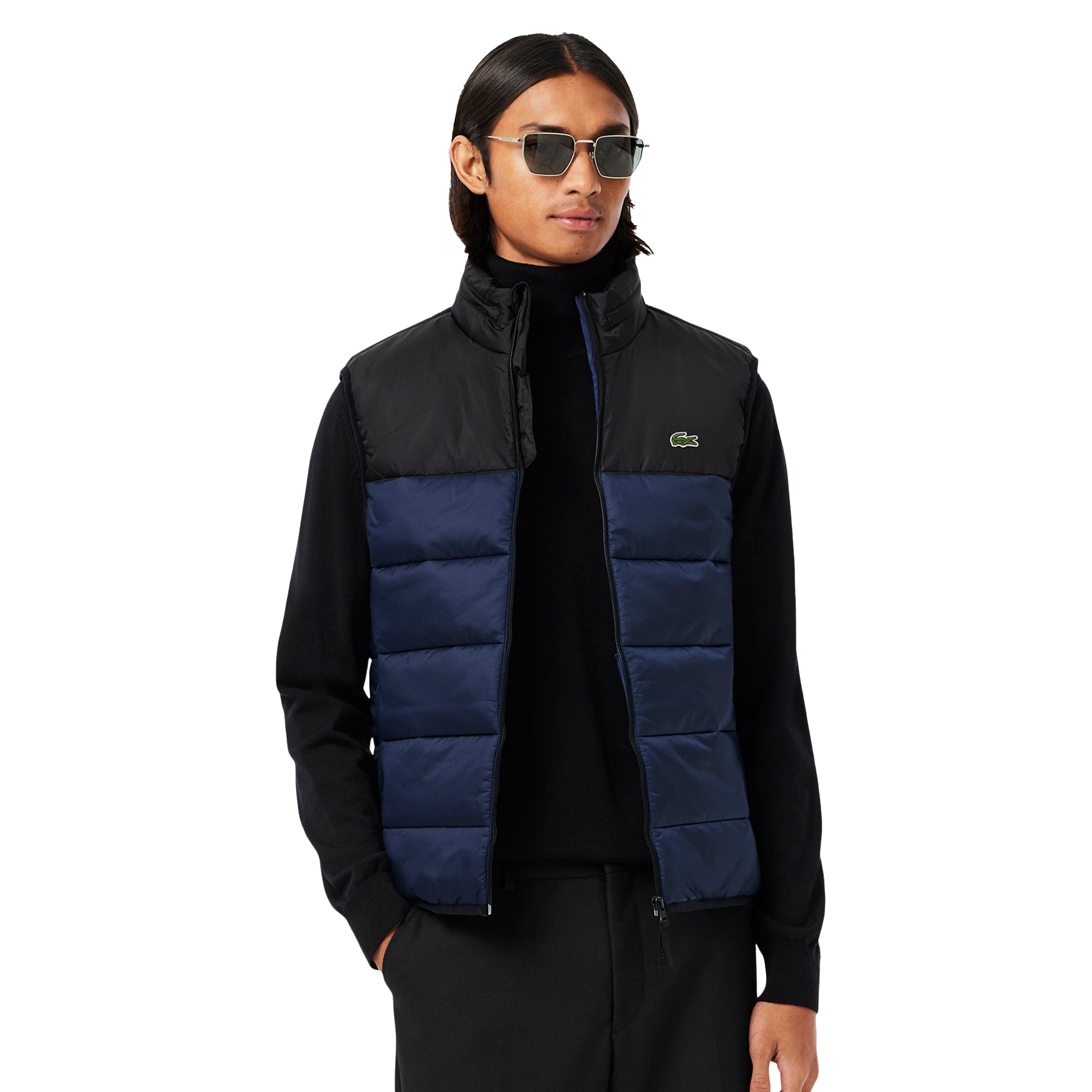 Lacoste Water Repellent Hooded Puffer Vest