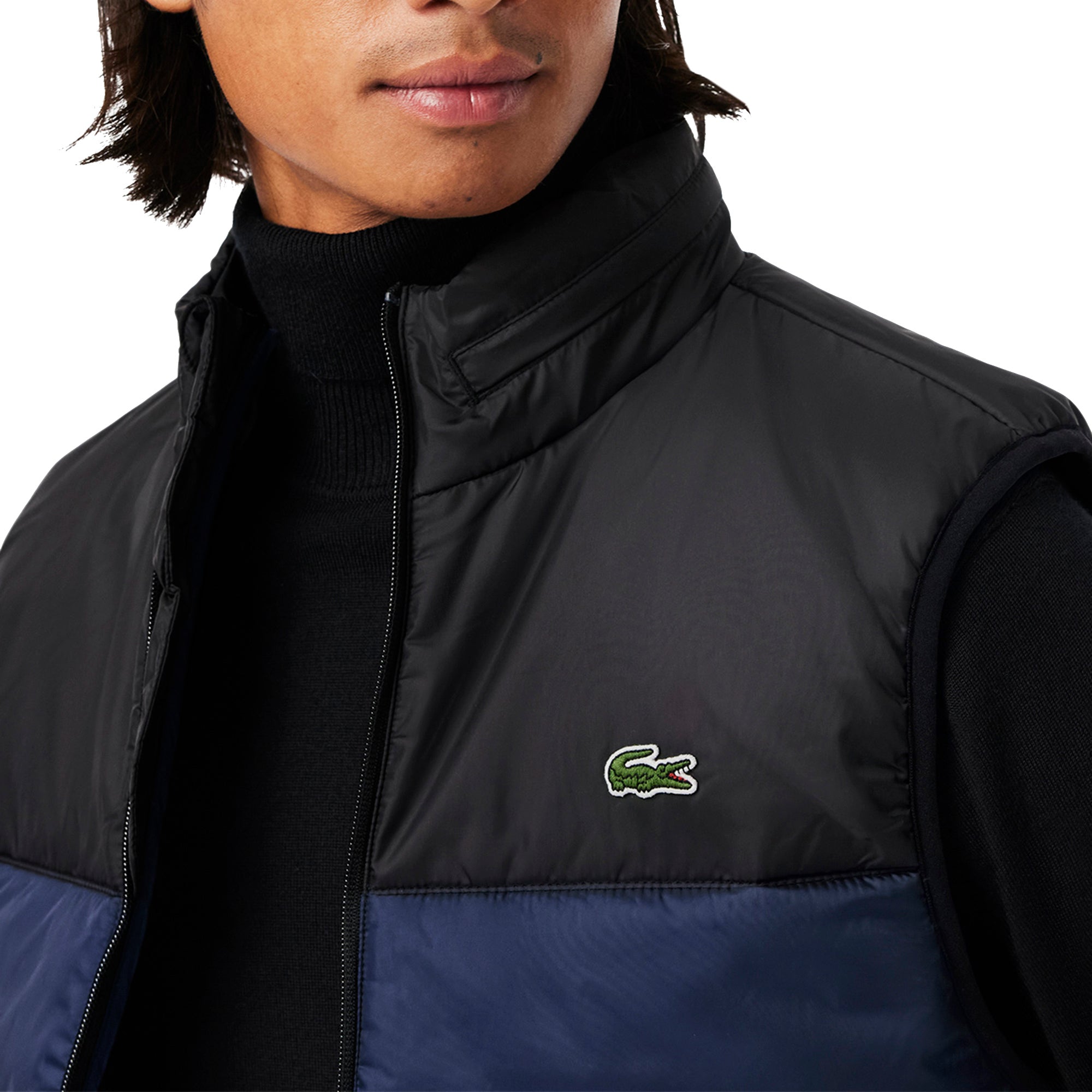 Lacoste Water Repellent Hooded Puffer Vest