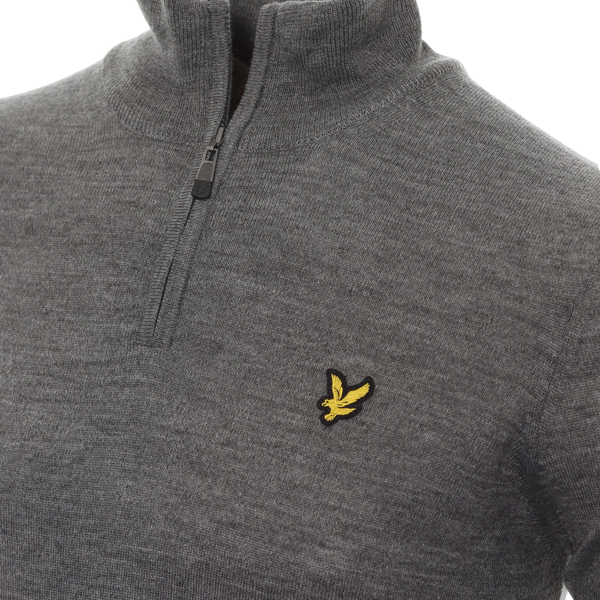 Lyle & Scott Golf Merino Blend 1/4 Zip Mid Grey Marl T28