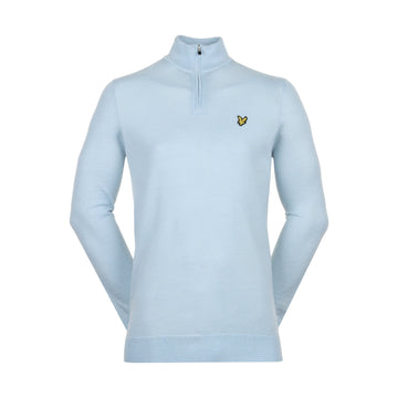 Lyle & Scott Golf Merino Blend 1/4 Zip Club Blue W974