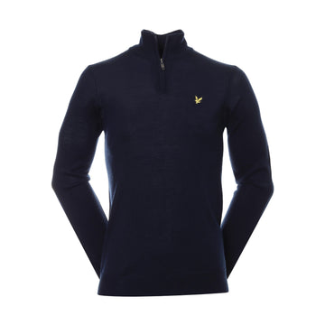 Lyle & Scott Golf Merino Blend 1/4 Zip Dark Navy Z271