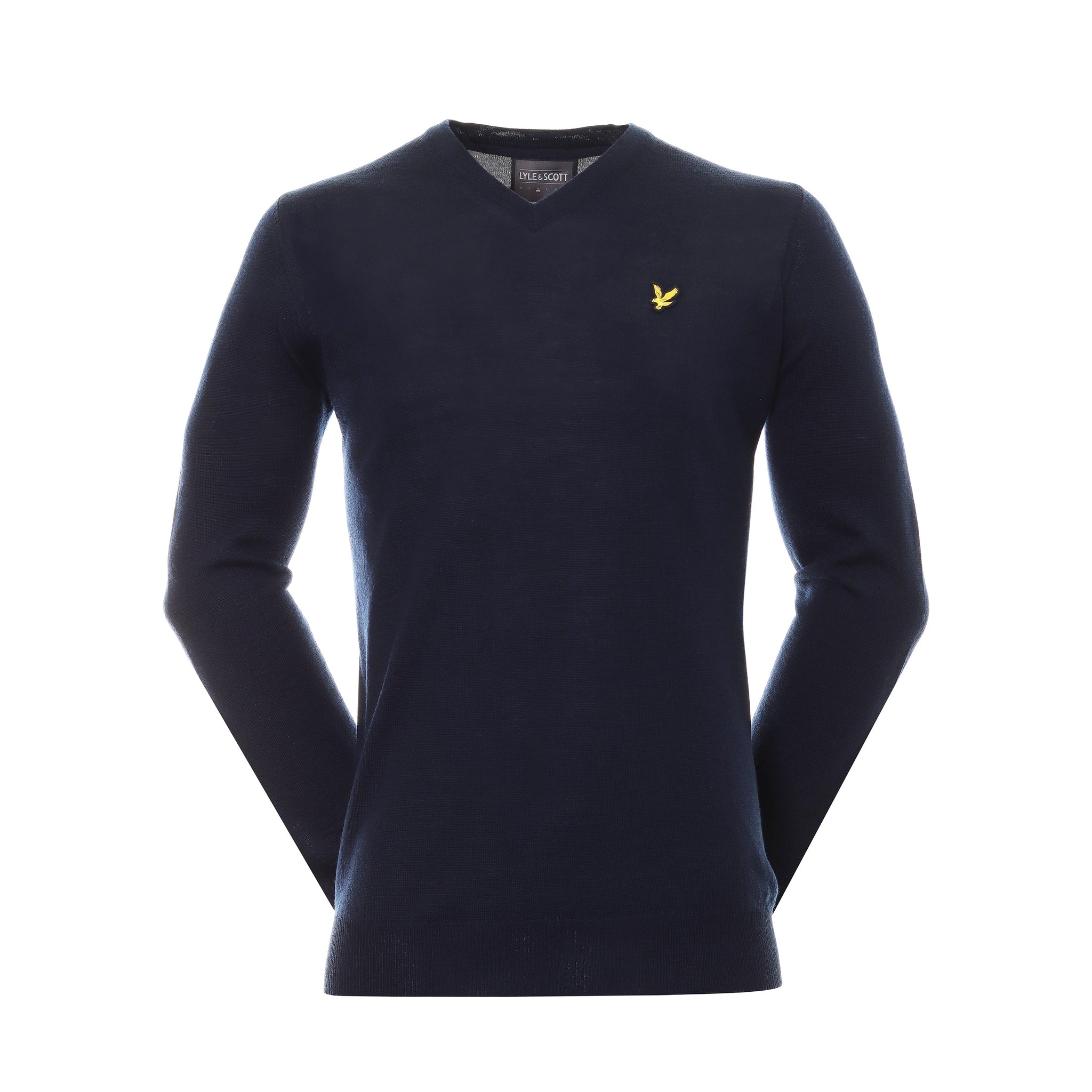 Lyle & Scott Golf Merino Blend V-Neck Pullover Dark Navy Z271