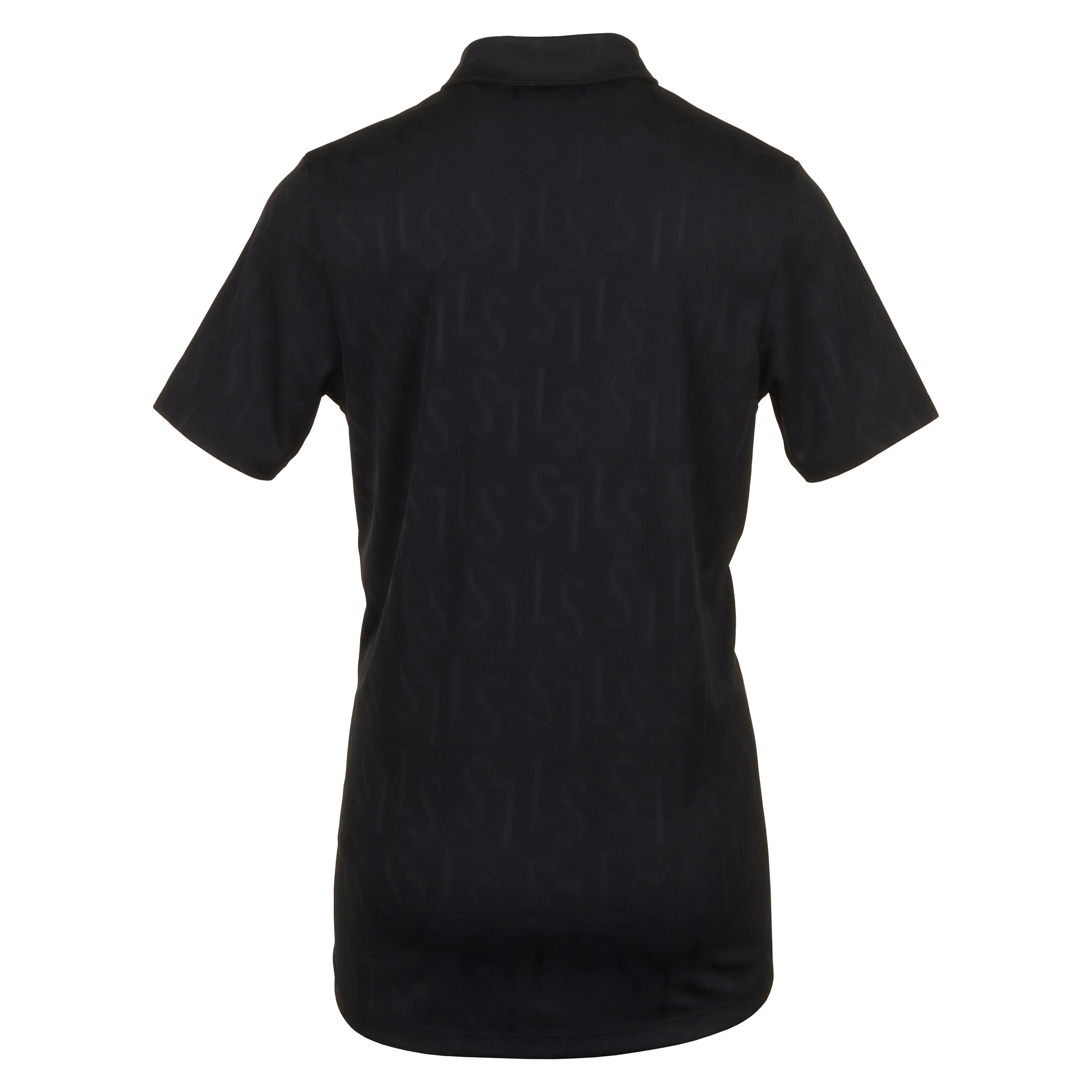 Lyle & Scott Golf Monogram Jacquard Shirt Jet Black Z865