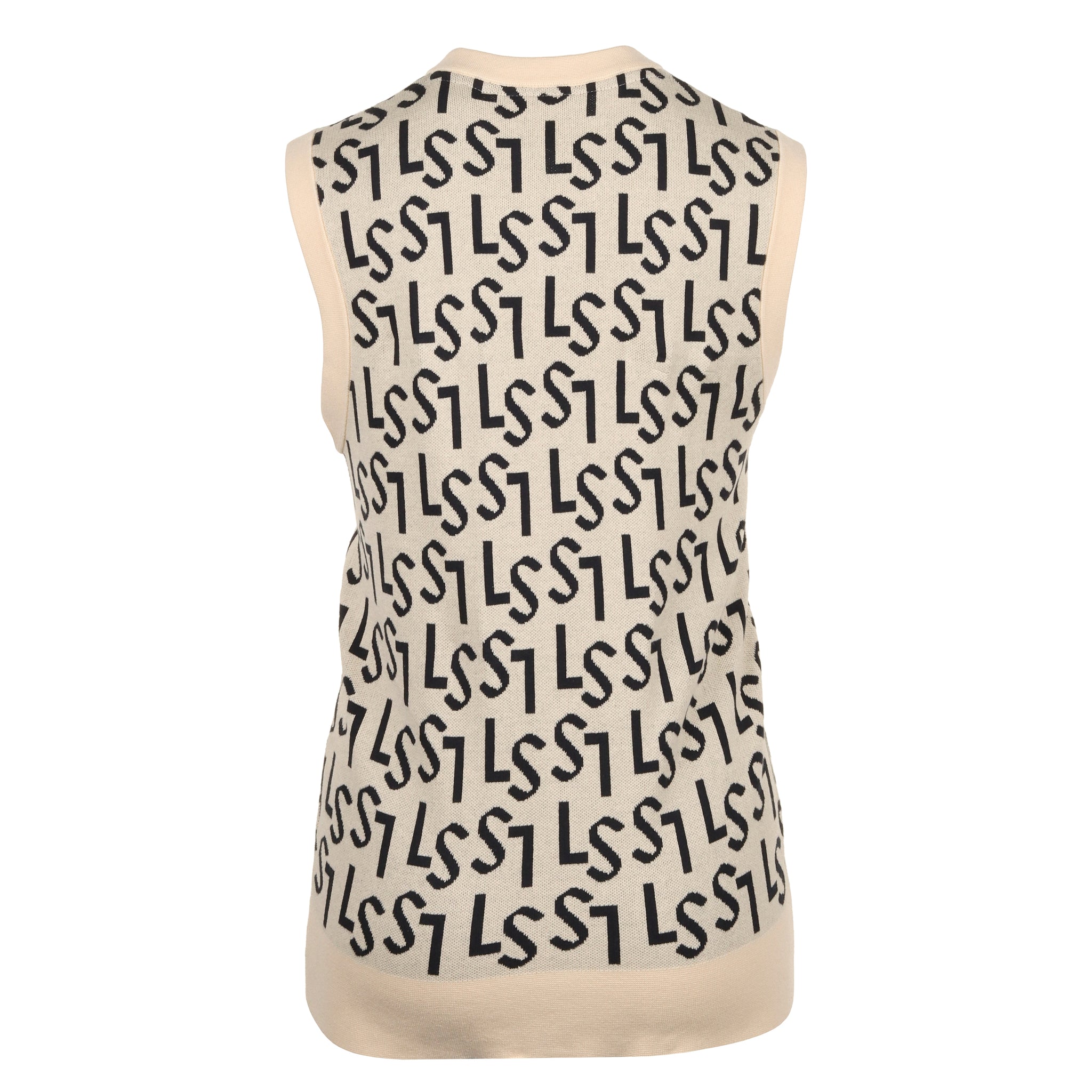 Lyle & Scott Golf Monogram Knitted Tank Top Sand Dune X183
