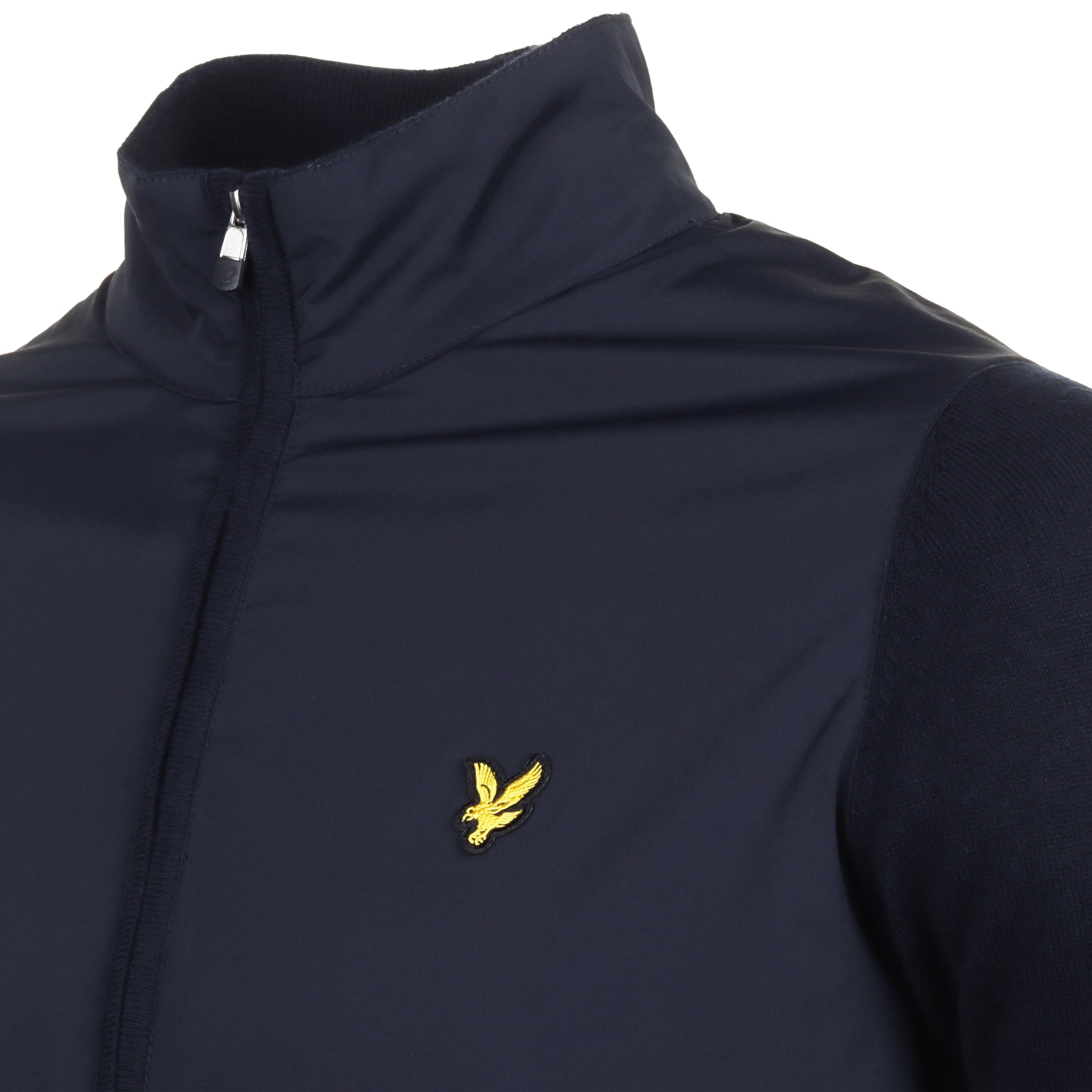 Lyle & Scott Golf Overlay Knitted Full Zip Dark Navy Z271