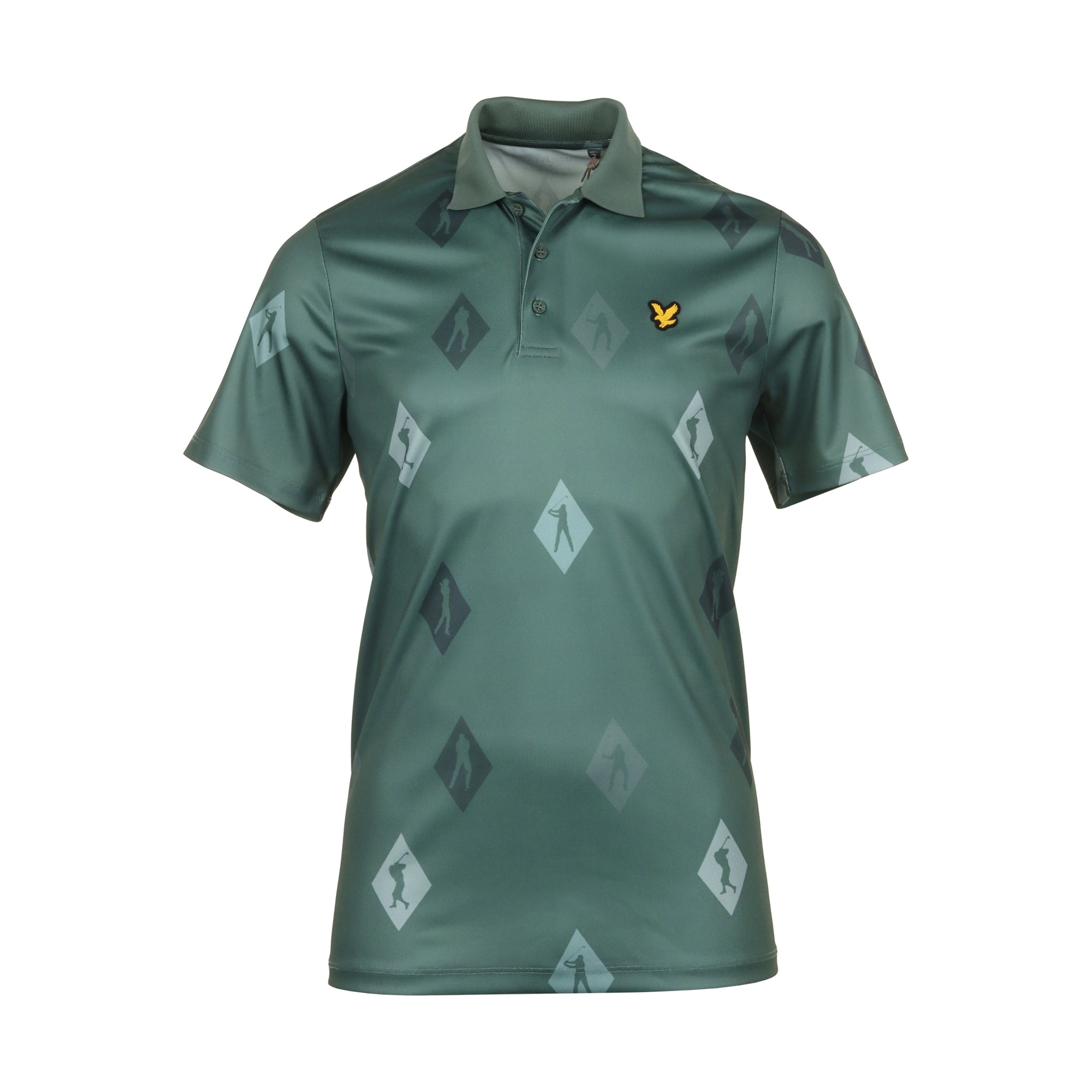 Lyle & Scott Golf Polka Diamond Polo Shirt Cactus Green X65