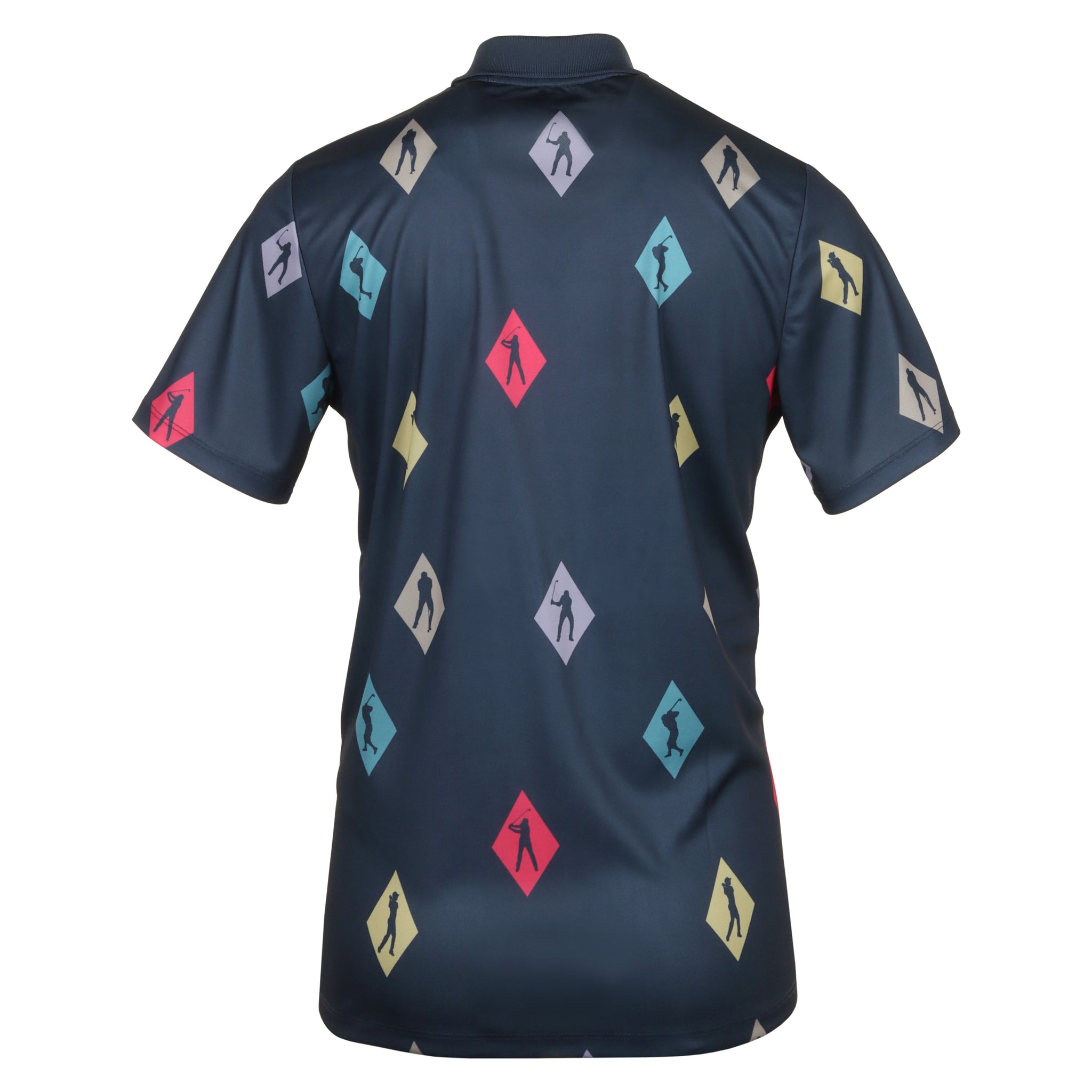Lyle & Scott Golf Polka Diamond Polo Shirt Dark Navy Z271