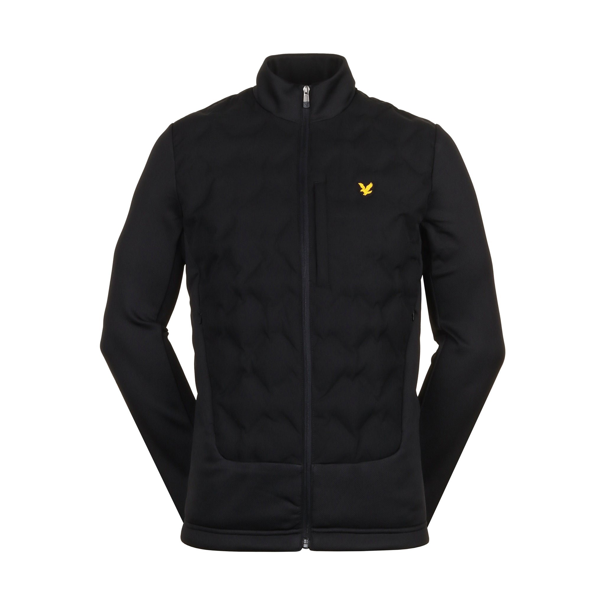 Lyle & Scott Golf Welded Check Fleece Jacket Jet Black Z865