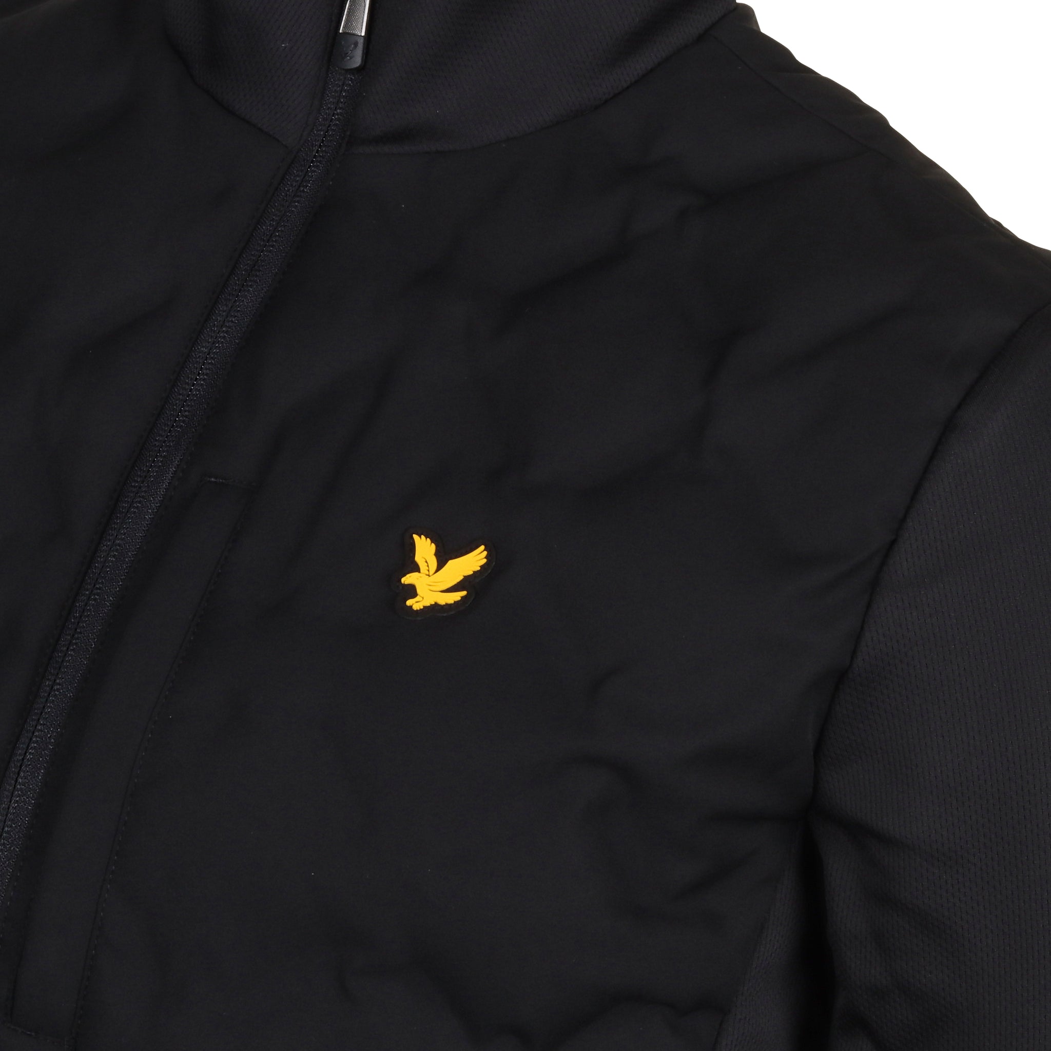Lyle & Scott Golf Welded Check Fleece Jacket Jet Black Z865