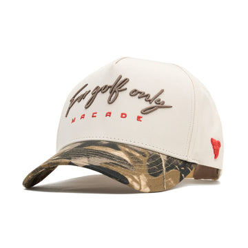 Macade Two-Tone Script Golf Snapback Cap