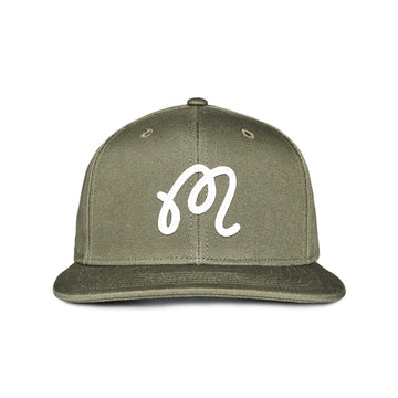 Malbon Golf M Script Snapback Cap