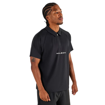 Malbon Golf Performance Zip Raglan Polo Shirt