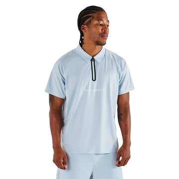 Malbon Golf Performance Zip Raglan Polo Shirt