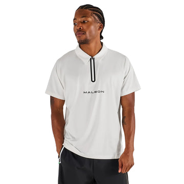 Malbon Golf Performance Zip Raglan Polo Shirt