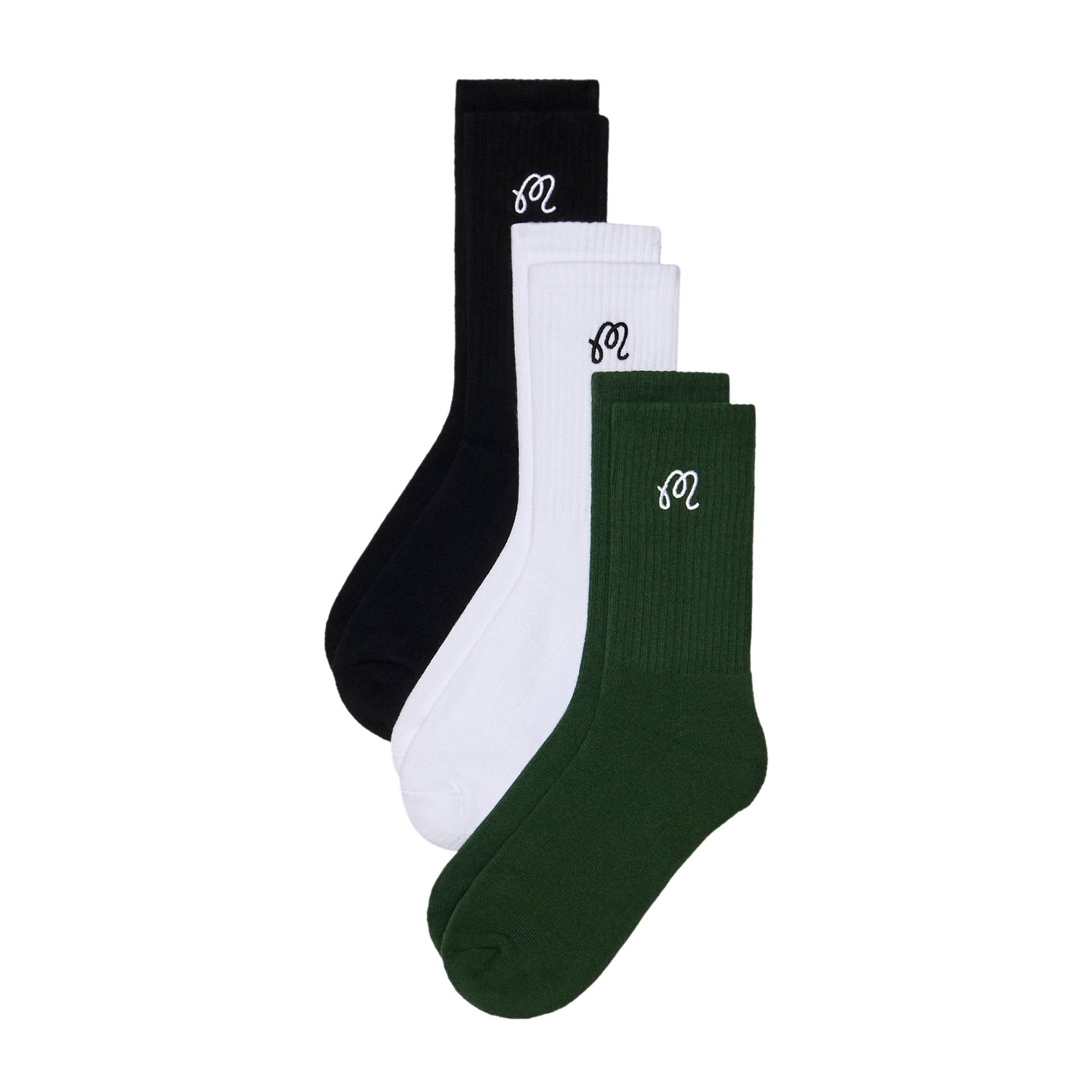 Malbon Icons M Crew Socks - 3 Pack