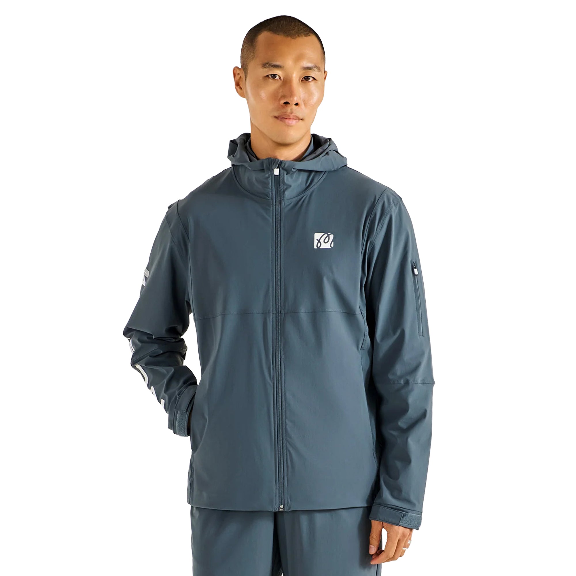 Malbon Performance Full Zip Shell Golf Jacket - Silver - M-9732