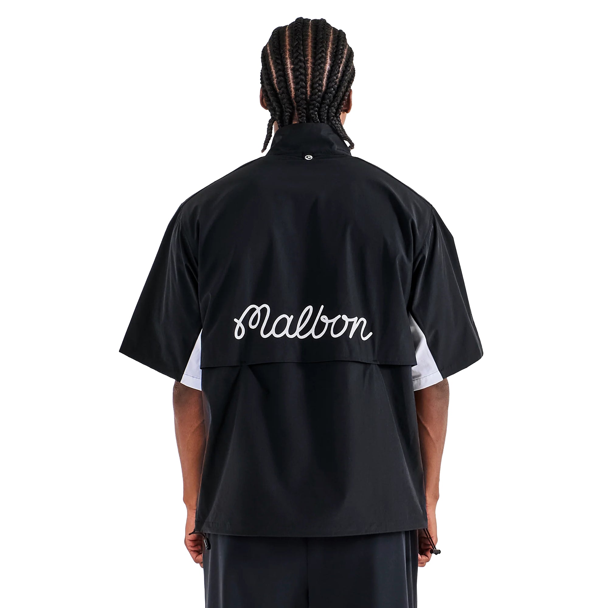 Malbon Golf Pine Windshirt - Black - M-9740-BLK | Function18
