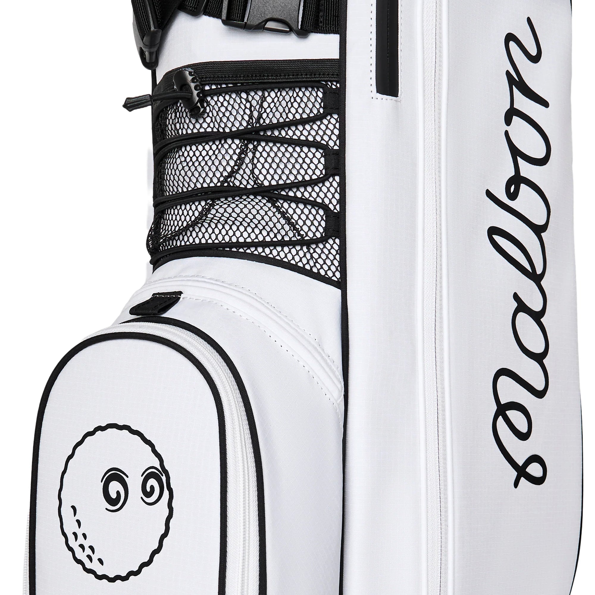 Malbon Walking Stand Golf Bag - White- M-9430-WHT - Function18