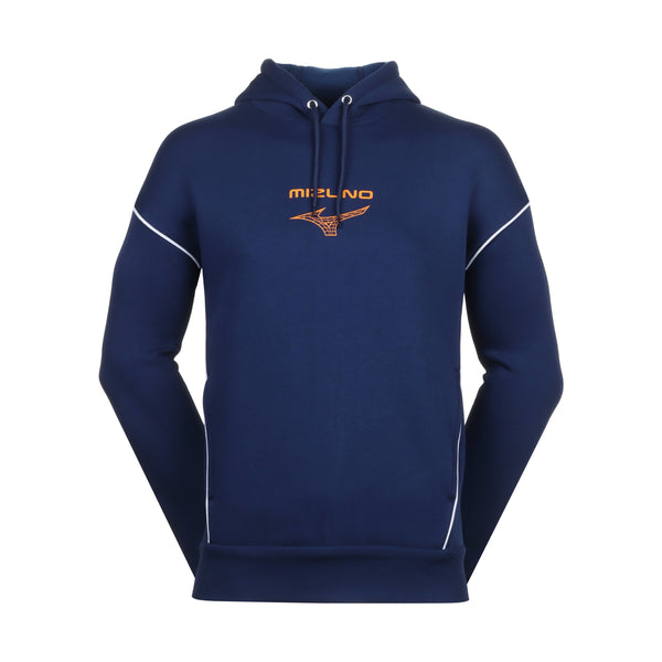 ★24新作★CODEGRAPHY★Athletic Club Over Fit Hoodie Mizuno Athletics Graphic Hoodie - Estate Blue 14 - 52GCB502