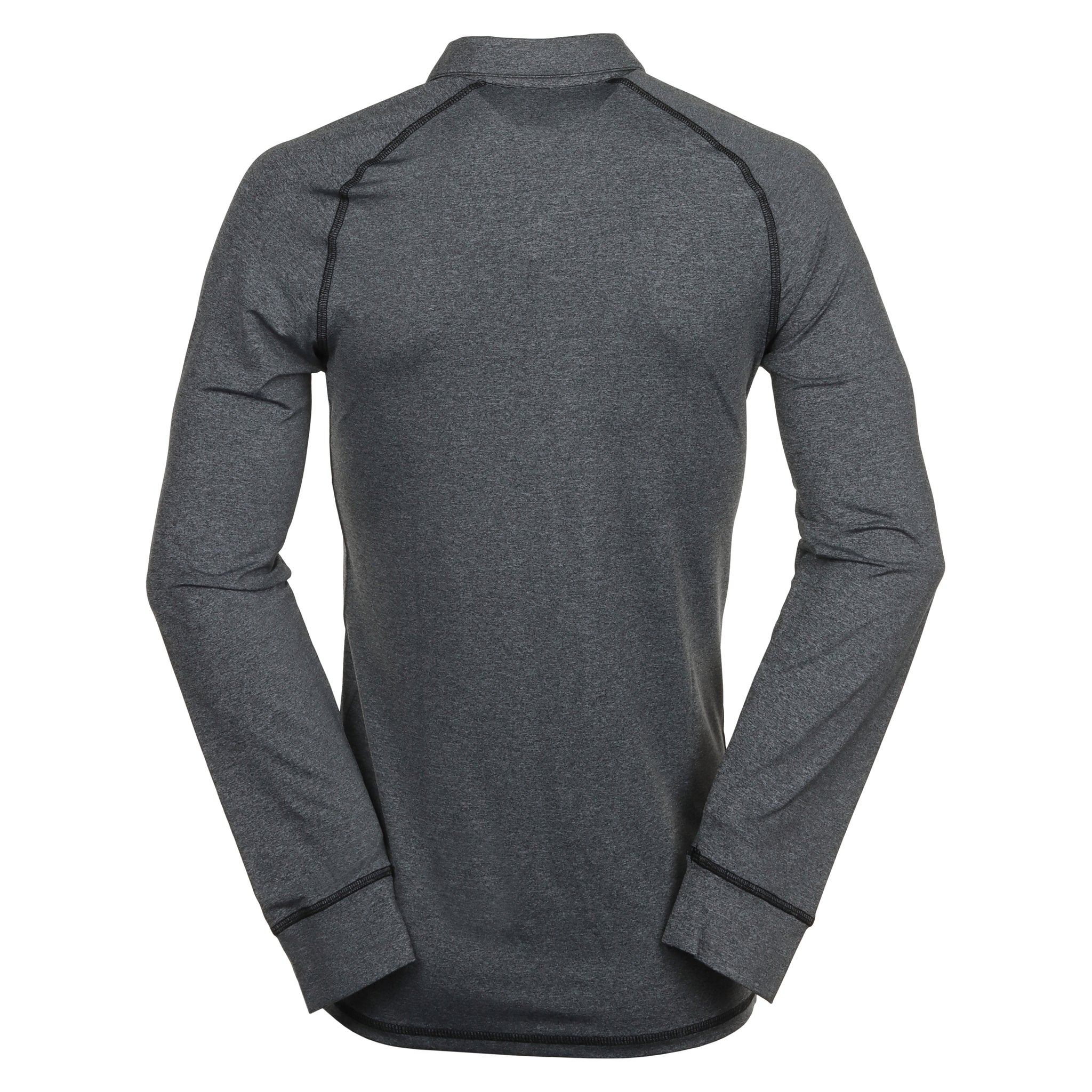Mizuno Golf Melange Long Sleeve Polo Shirt Black 09