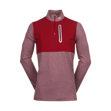 Mizuno Golf Melange Reflect 1/4 Zip Burgundy 66