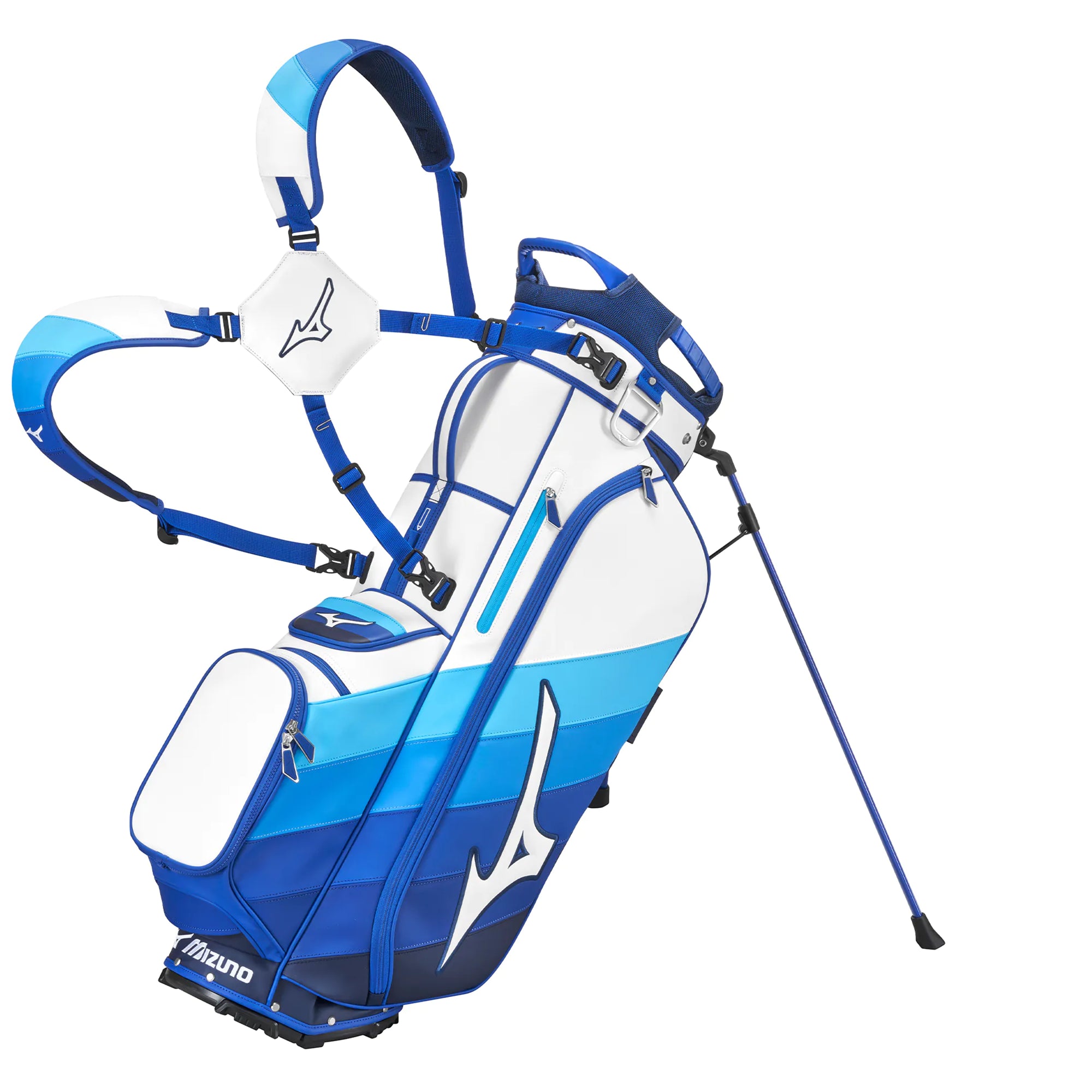 Mizuno Golf Tour Stand Bag 25 - White/Blue 01 - BTOURSTD25