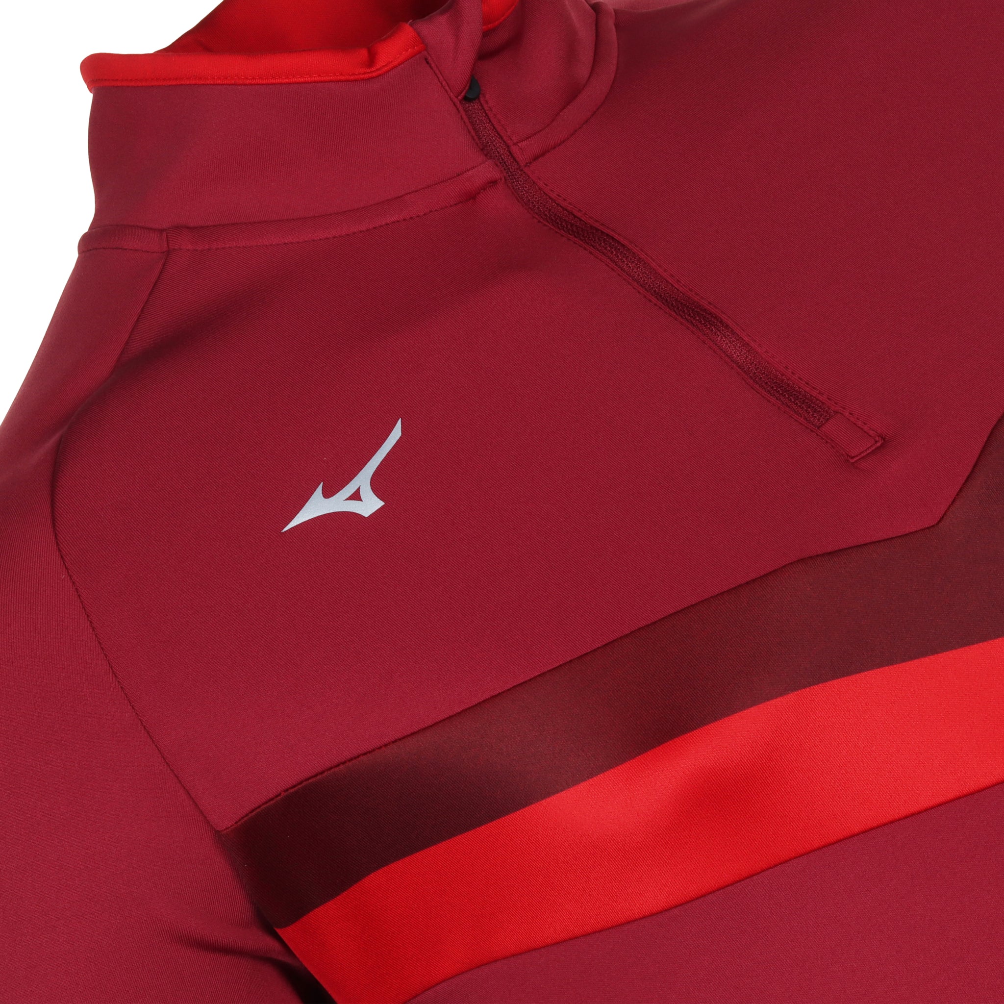 Mizuno Golf V Stripe 1/4 Zip Burgundy 66